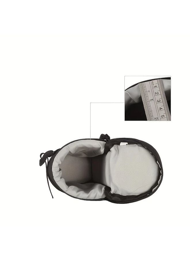 حقيبة عدسة كاميرا Grey D160 DSLR ناعمة مبطنة لحمل السفر التصوير الفوتوغرافي المدمج - Image 3